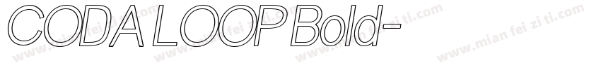 CODA LOOP Bold字体转换